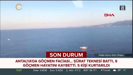 Antalya'da göçmen faciası: 6'sı çocuk, 9 kişi hayatını kaybetti