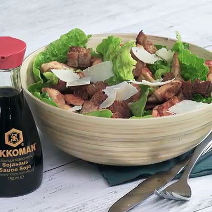 Mariage de saveurs d'Asie et d'Amérique dans cette salade Caesar revisitée La RECETTE :