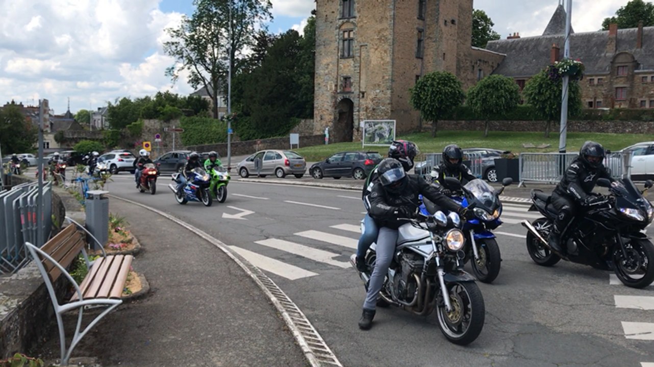 Un important convoi de motards de passage à Châteaubriant samedi 2 juin 2018