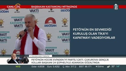 Başbakan Binali Yıldırım, Kastamonu'da konuşma yapıyor