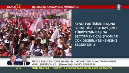 Başbakan Binali Yıldırım, Kastamonu'da konuşma yapıyor
