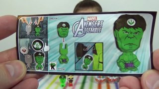 Мстители Марвел Киндер Сюрприз открываем игрушки Avengers