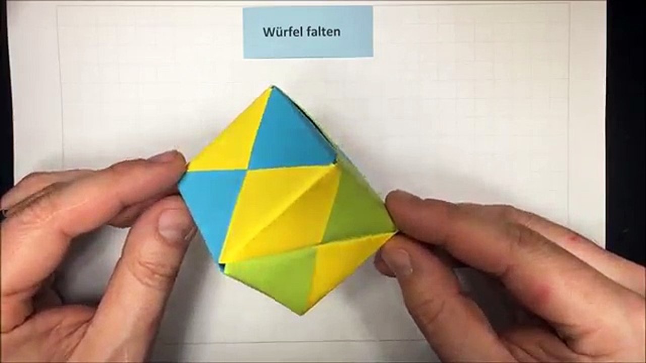 Würfel falten | Basteln ohne Schere und Kleber | Lehrerschmidt