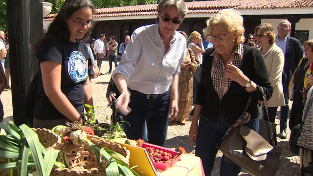Carmena en Fiesta de los Huertos Escolares Sostenibles