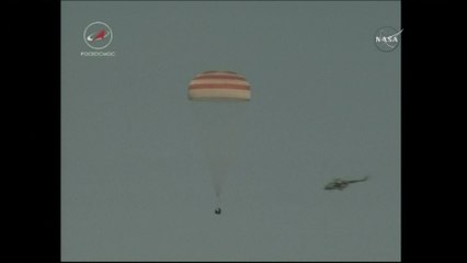 Landing of Soyuz MS-07 as 3 Crew Mates Return to Earth