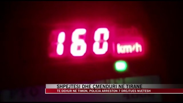 Shpejtësi dhe çmenduri në Tiranë, policia arreston 7 drejtues mjetesh - News, Lajme - Vizion Plus
