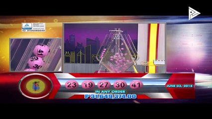 PCSO 9 PM Lotto Draw, June 3, 2018