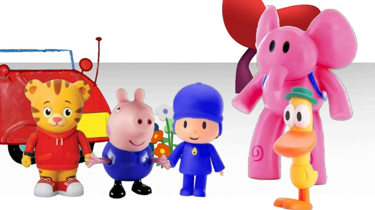 Peppa Pig George Pig Papai Pig Daniel Tigre e Jett Super Wings conhecem Pocoyo portugues TOTOYKIDS