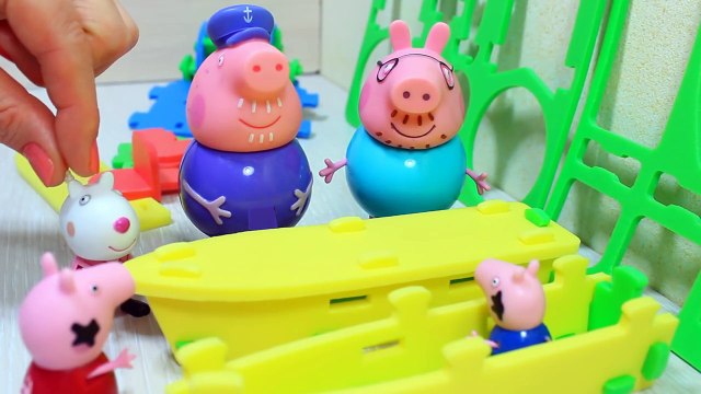 Свинка Пеппа Мультфильм из игрушек. Катамаран для Пеппы. Cartoons Peppa Pig.