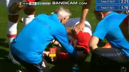 Fernandinho Horror Foul On Sime Vrsaljko HD - Brazil 0-0 Croatia 03.06.2018