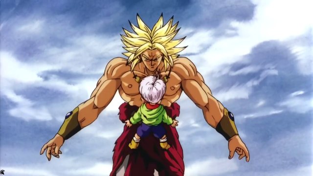 Dragon Ball Z Broly se fait pisser dessus