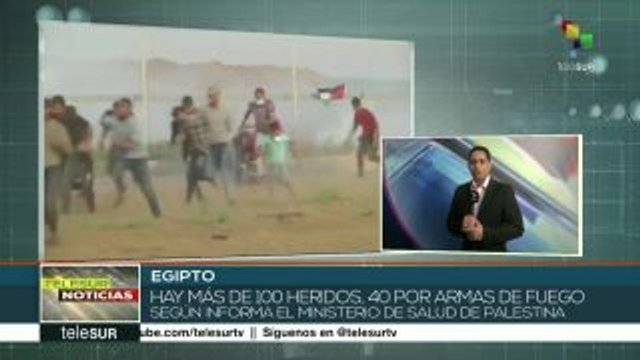 Fuerzas israelíes reprimen manifestación pacífica de palestinos