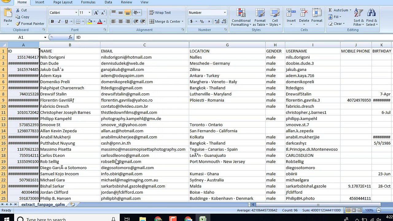 FACEBOOK MOBILE NUMBER AND EMAIL EXTRACTOR