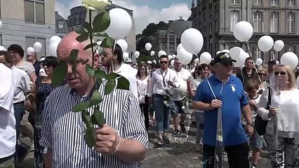 Marche blanche pour les trois victimes de l'attaque de Liège