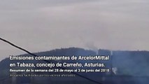 Emisiones contaminantes de ArcelorMittal en Tabaza, Carreño, Asturias del 28 mayo al 3 de junio