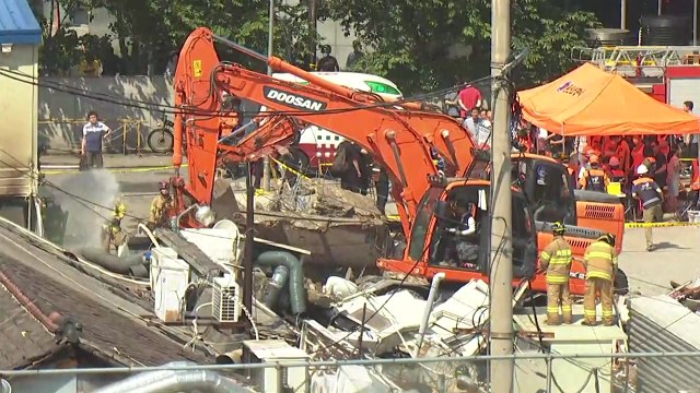 서울 용산 4층 건물 붕괴 오늘 합동 감식 / YTN