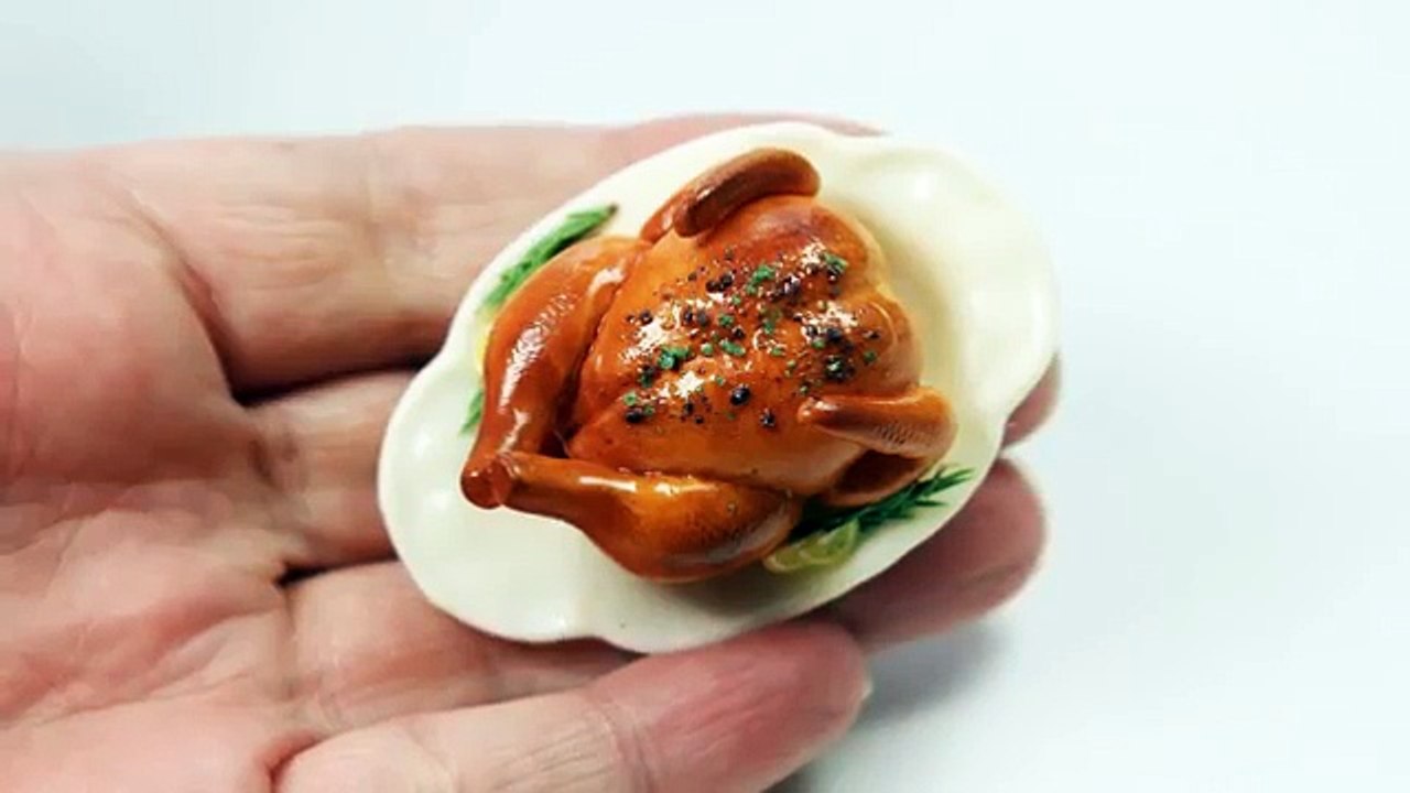 polymer clay Roast Chicken TUTORIAL polymer clay food video Dailymotion