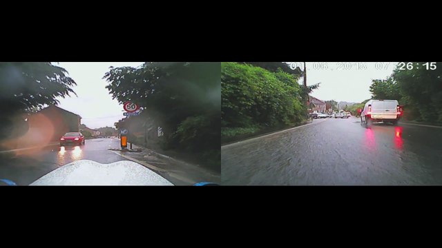 Velomobile QuattroVelo 004 - Flooded streets