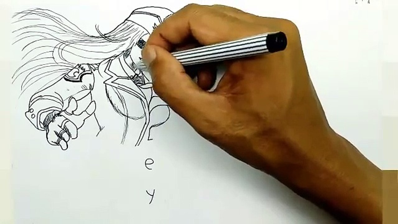 KEREN,, cara menggambar LESLEY Mobile Legends dari kata LESLEY