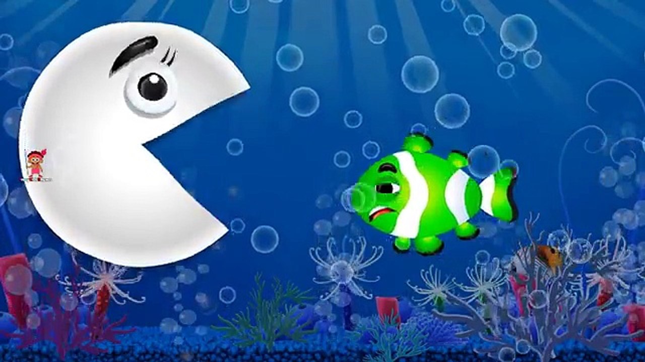 Learning Basic Colors With Pacman Game Funny Fish For Kids Baby ...