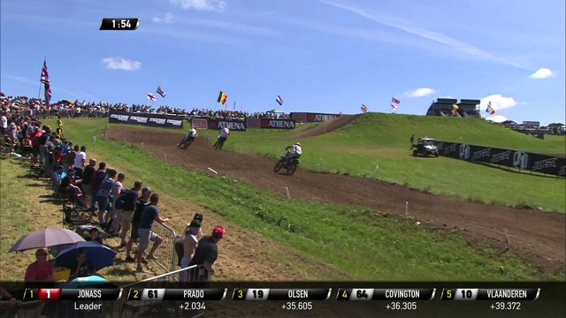 Beaton & Larranaga Crash - MX2 Race 1 - MXGP of Great Britain 2018