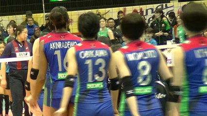 久光製薬スプリングス キッズエスコートの様子です【女子ﾊﾞﾚｰﾎﾞｰﾙVﾌﾟﾚﾐｱﾘｰｸﾞﾌｧｲﾅﾙﾗｳﾝﾄﾞ2017-2018】2018.2.24川崎市とどろきアリーナ