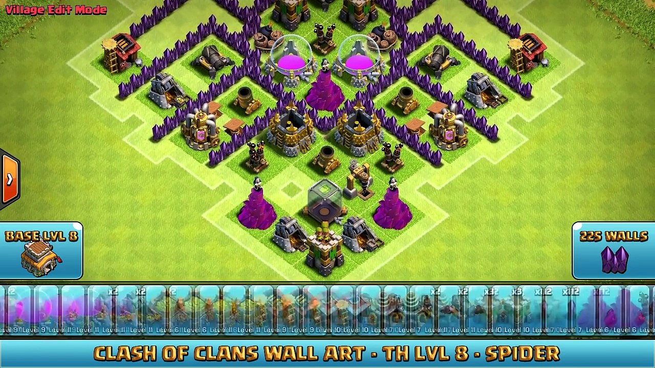 ★ Clash of Clans Troll Base ★ TH8 - Spider - Farming