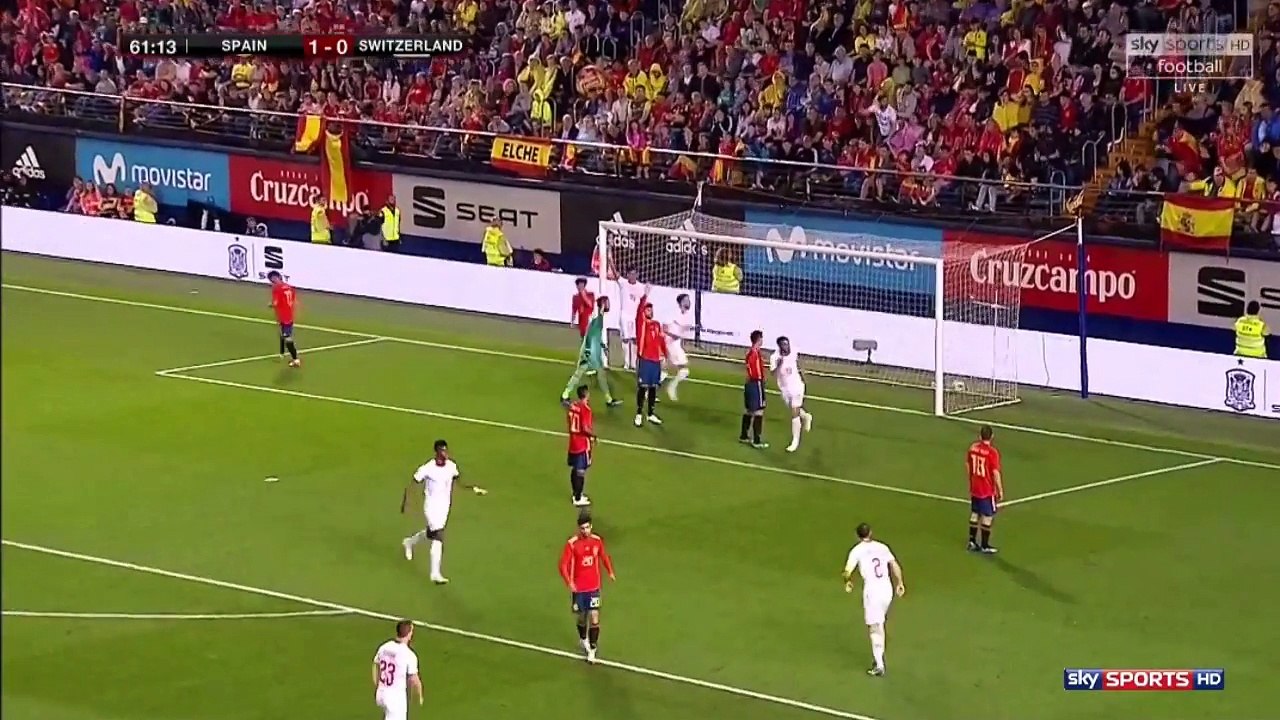 Rodriguez Goal - Spain vs Switzerland  1-1  03.06.2018 (HD)