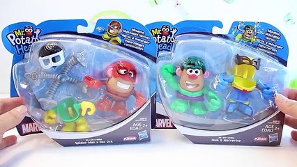 Jueguetes Sr. Cara de Papa Heroes Marvel con El Hombre Araña, Hulk, Wolverine y DocOck