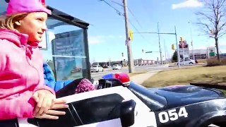 KIDS Driving Power Wheels Ride On Car to a DRIVE THRU