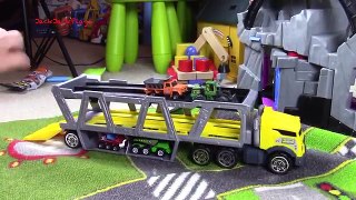 Matchbox Cars and Trucks Transporter: UNBOXING and PLAYING with JackJackPlays