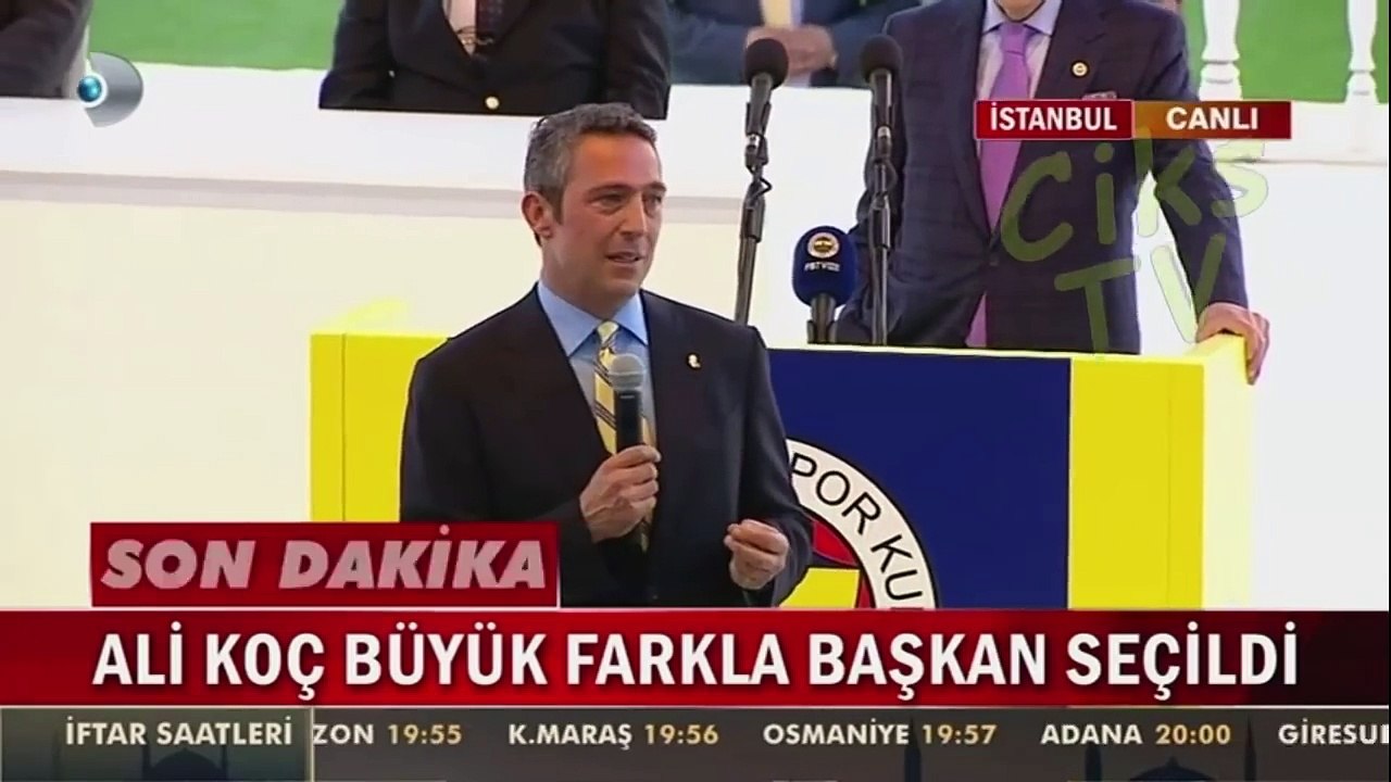 Aziz Yıldırım'ı Tahtından Eden Ali Koç'un İLK Konuşması ! #Fenerbahçe
