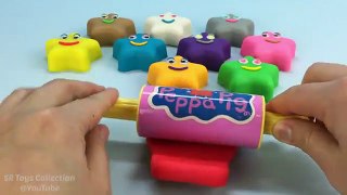 Fun Learning Colours with Play Dough Smiley Stars with Makeup Accessories Theme Molds For Kids