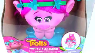 DreamWorks TROLLS POPPY Style Station. Doll Makeover Styling Head