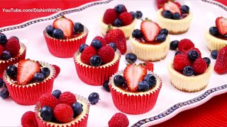 Mini Cheesecakes Recipe - Cheesecake Cupcakes - Diane Kometa - Dishin With Di # 140