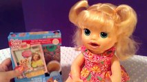 Baby Alive Snackin Sara Doll Snack Pack Treat Time Unboxing and Feeding