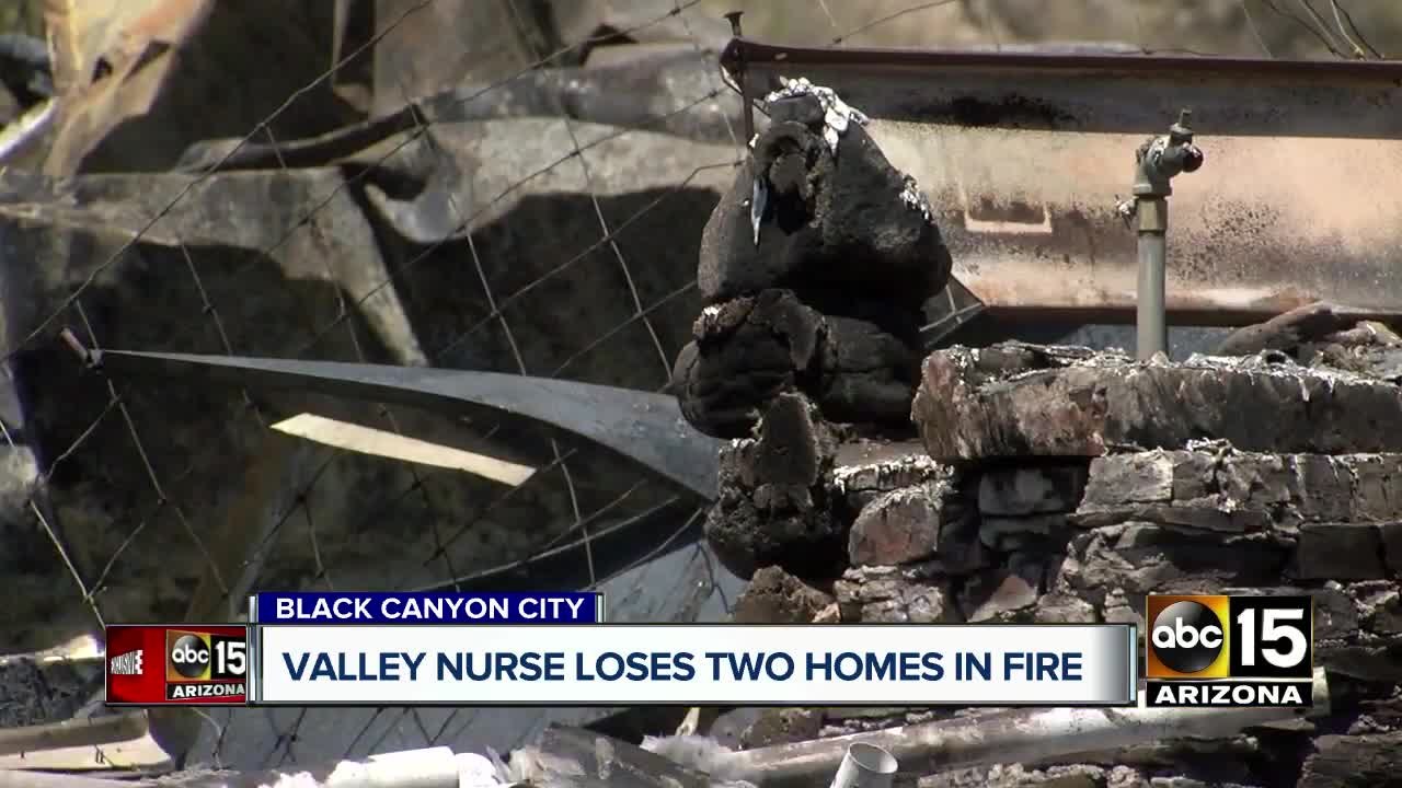 Nurse loses two homes in Black Canyon City fire video Dailymotion