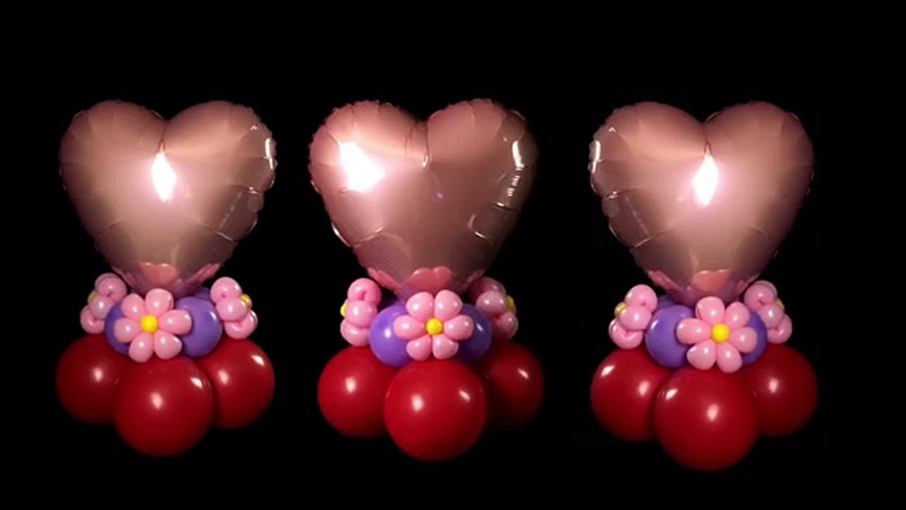 Balloon Centerpiece Tutorial Valentines Day or Birthday
