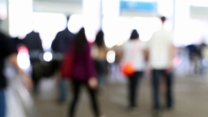 Blurred Crowd of People Walking