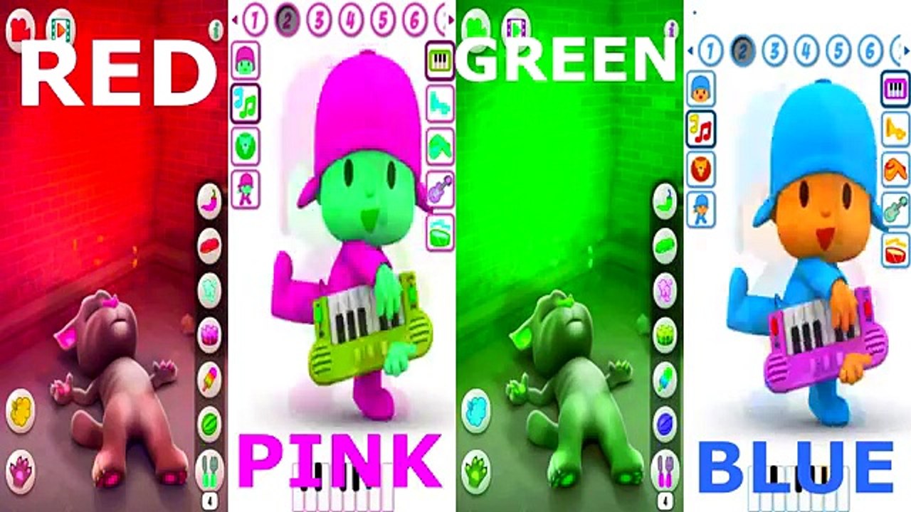 Colors Learning Video With Pocoyo and Talking Tom For Kids