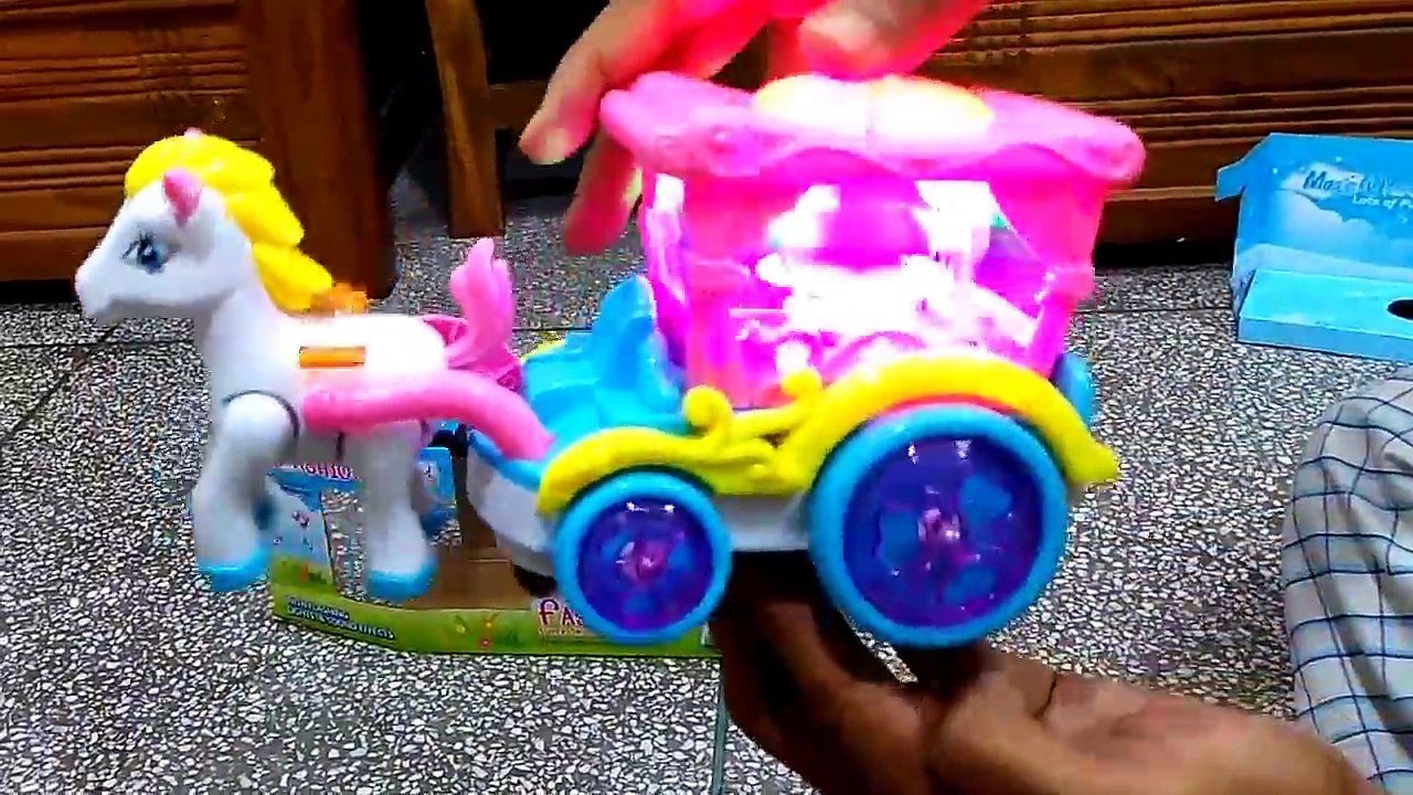 Magic wagon with flashing lights & sound effects Best gift for children - Unboxing, Race, and Review