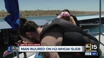 Man claims to have chipped teeth on H2-Whoa! water slide