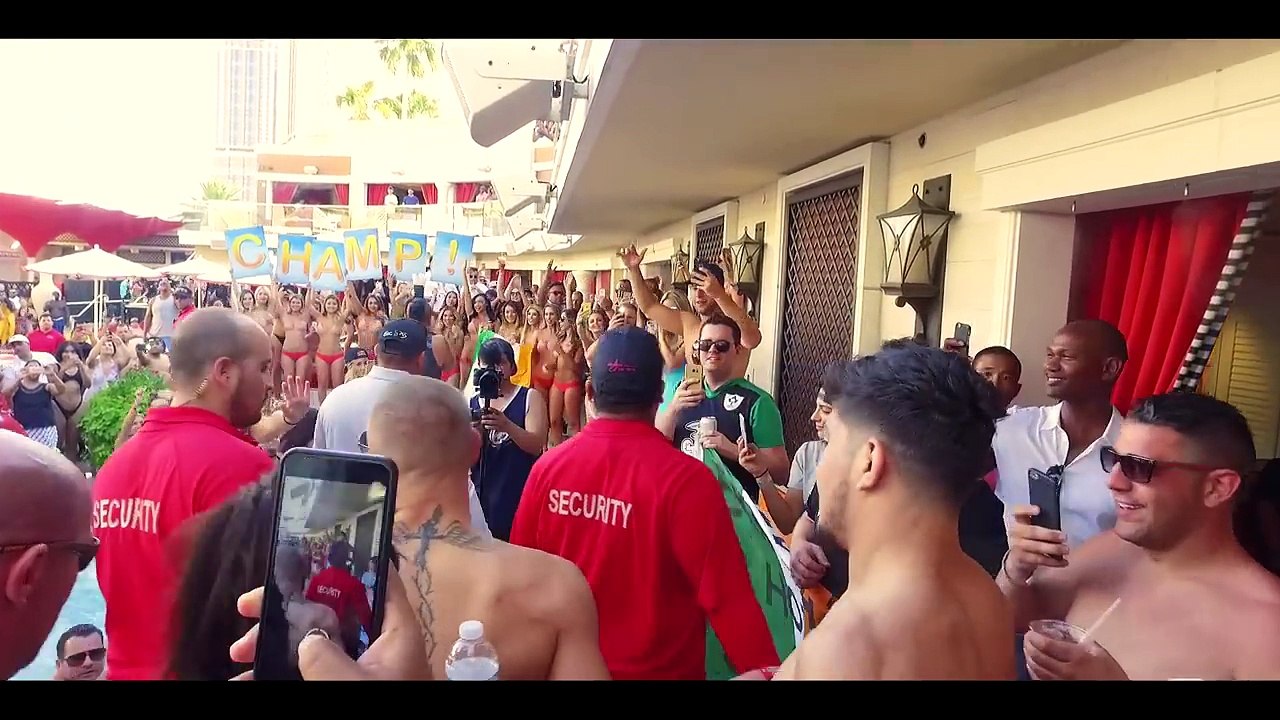 Conor McGregor hosts pool party at Encore Beach Club after UFC 202 Victory