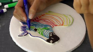 Painting in Edible Watercolor; A Zebra Cake