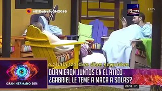 MACA MUY HOT Y GABRIEL PRIMERA NOCHE DURMIENDO JUNTOS EN EL ÁTICO | GH 2016 ARGENTINA
