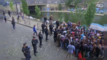 تواصل عمليات اخلاء مخيمات المهاجرين العشوائية بباريس