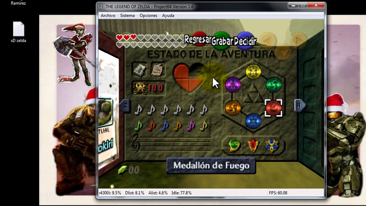 Truco para Zelda Ocarina Of Time con Project 64 versión 1.6 - 2018 | SANTIAGO