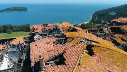 Dünya’nın 2. büyük ahşap yapısı olan Rum Yetimhanesi havadan görüntülendi