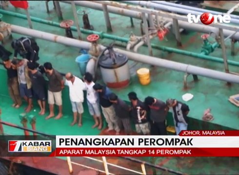 Aparat Malaysia Tangkap 14 Perompak