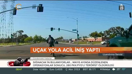 Acil iniş yaptı